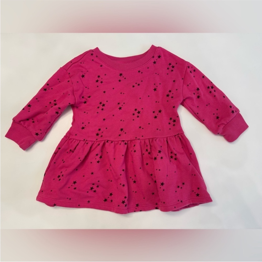 GAP Fuchsia Dress with Black Star Design